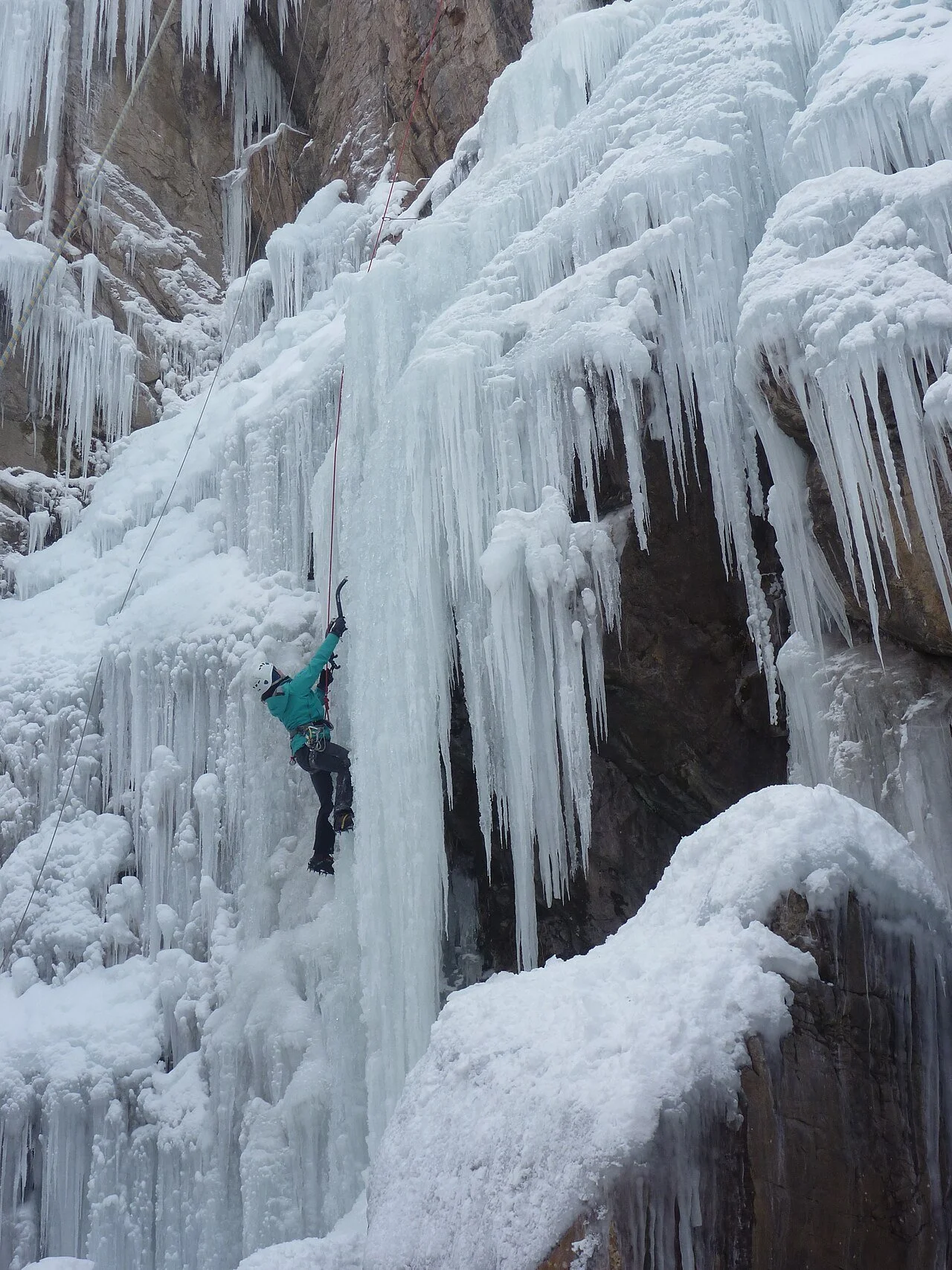 Ice climbing in Ouray Colorado ice park